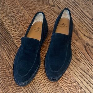 Aquatalia Kelsey Black Suede Women’s Loafers - Size 6